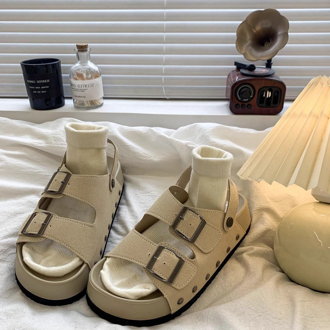 【运费险】勃肯厚底凉鞋女夏季外穿2025年新款配裙子新款勃肯鞋