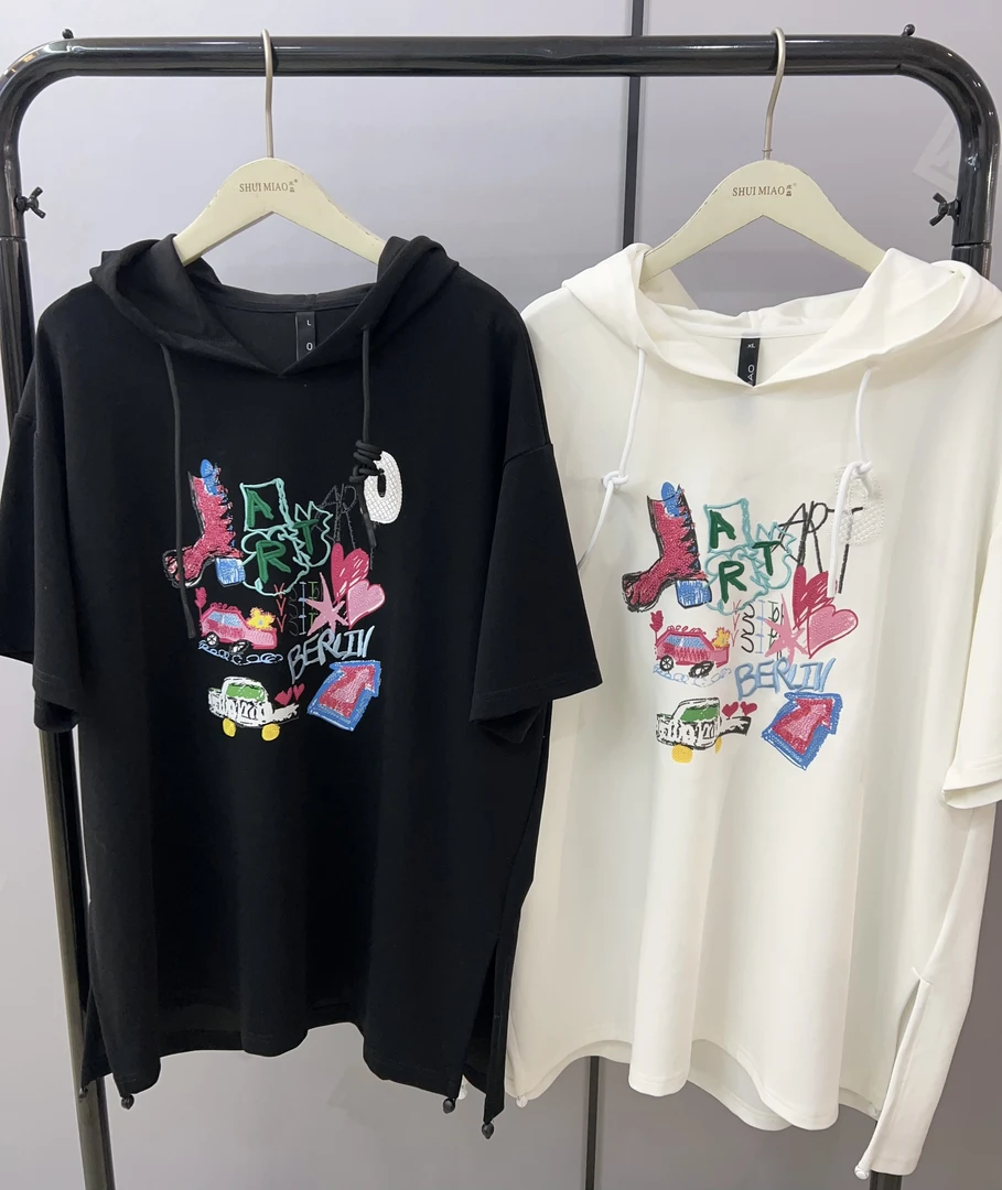 水淼2025-夏季新款0694-针织帽衫