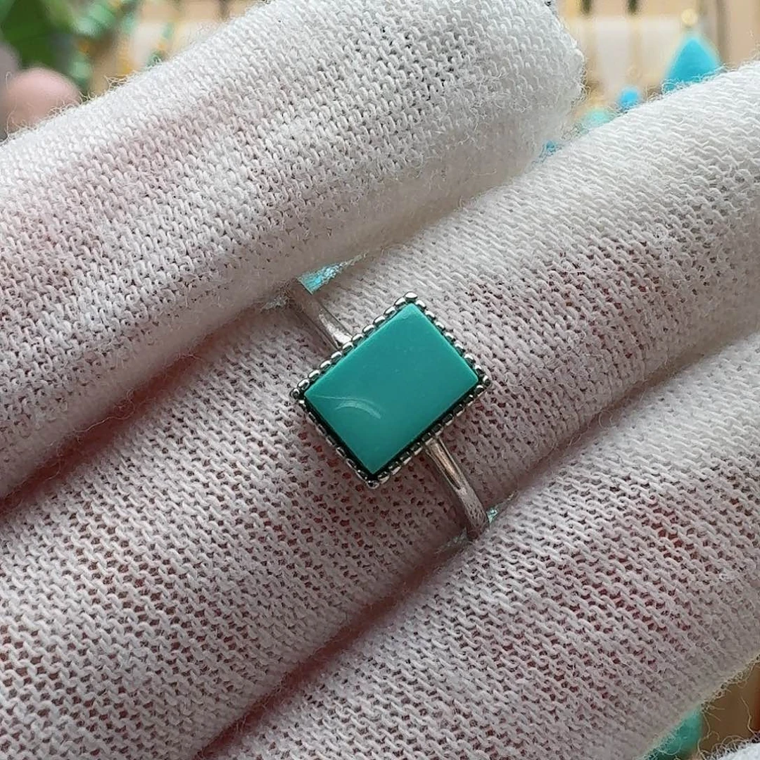 绿松石珠宝奇石银S925镶嵌