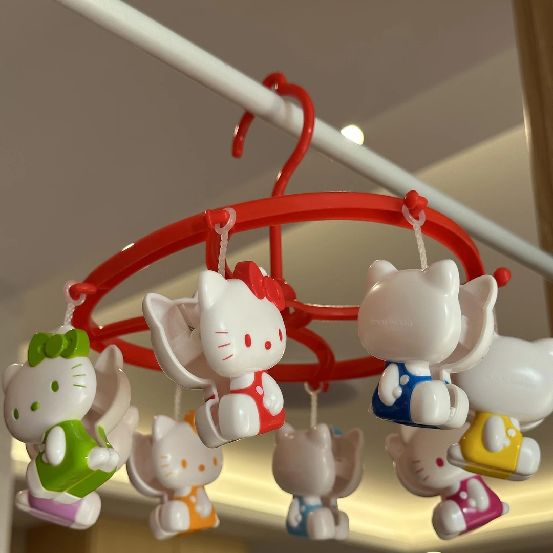 HelloKitty卡通圆形晾衣架内衣袜子凯蒂猫内衣裤kt猫晾衣架多功能
