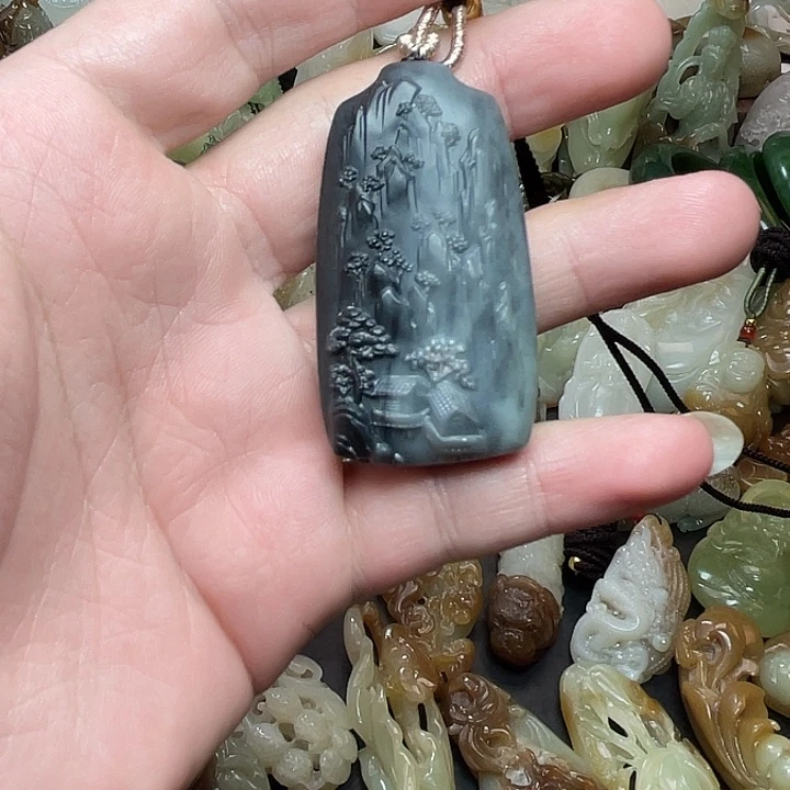 和田玉未镶嵌挂件