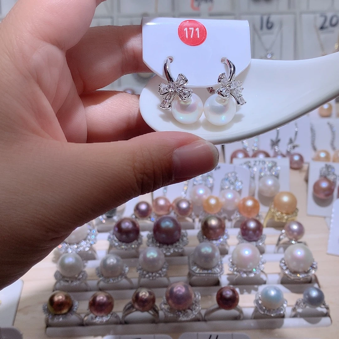 耳饰淡水珍珠未镶嵌CC11.4mm