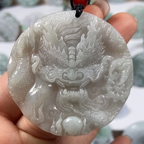 翡翠颈饰未镶嵌龙行天下福利