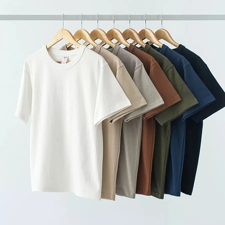 纯黑色男士T恤 2025夏季新款男装修身百搭弹力纯棉男式圆领短袖