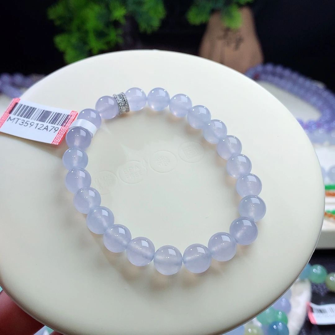 未镶嵌手串翡翠卡8mm