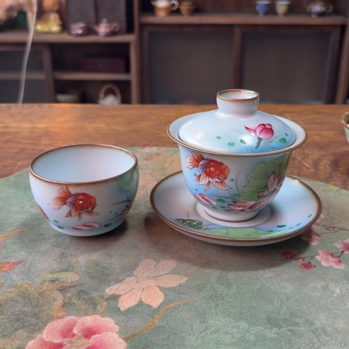 柴烧纯手工手绘陶瓷