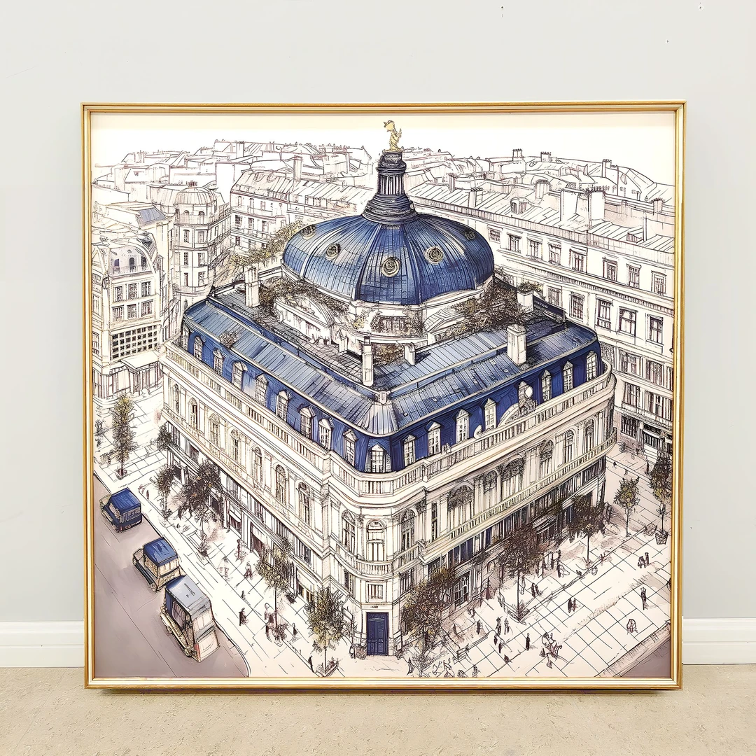 轻法简欧法式客厅餐厅书房卧室帛丝装饰画