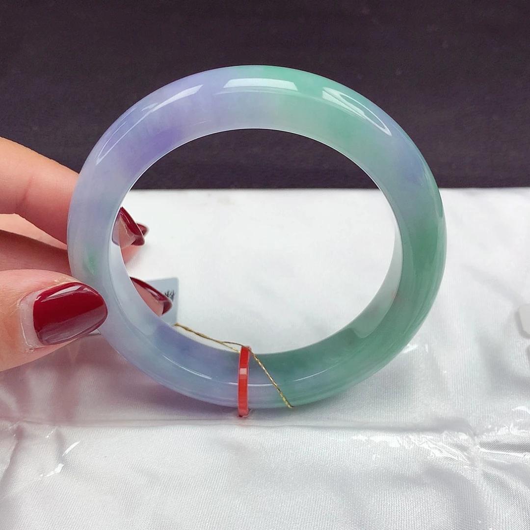 翡翠未镶嵌手镯55圈653