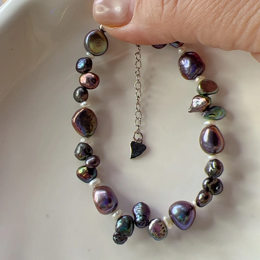 淡水珍珠合金手链