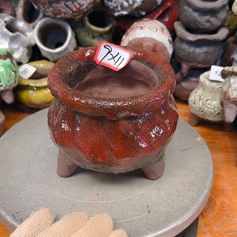 粗陶花盆手工花盆制作就这样