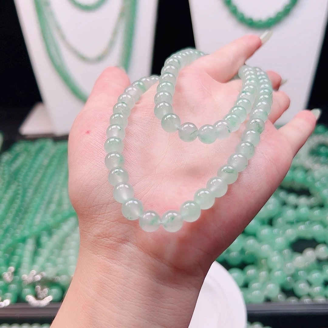 项链未镶嵌石英质玉（非洲翠）