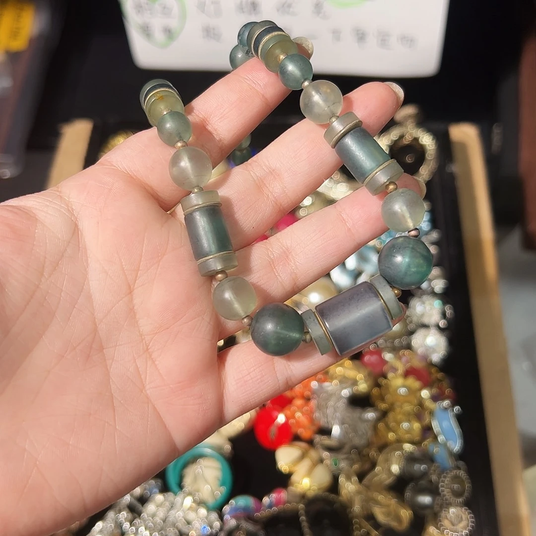 纯铜合成碳硅石项链 不退h