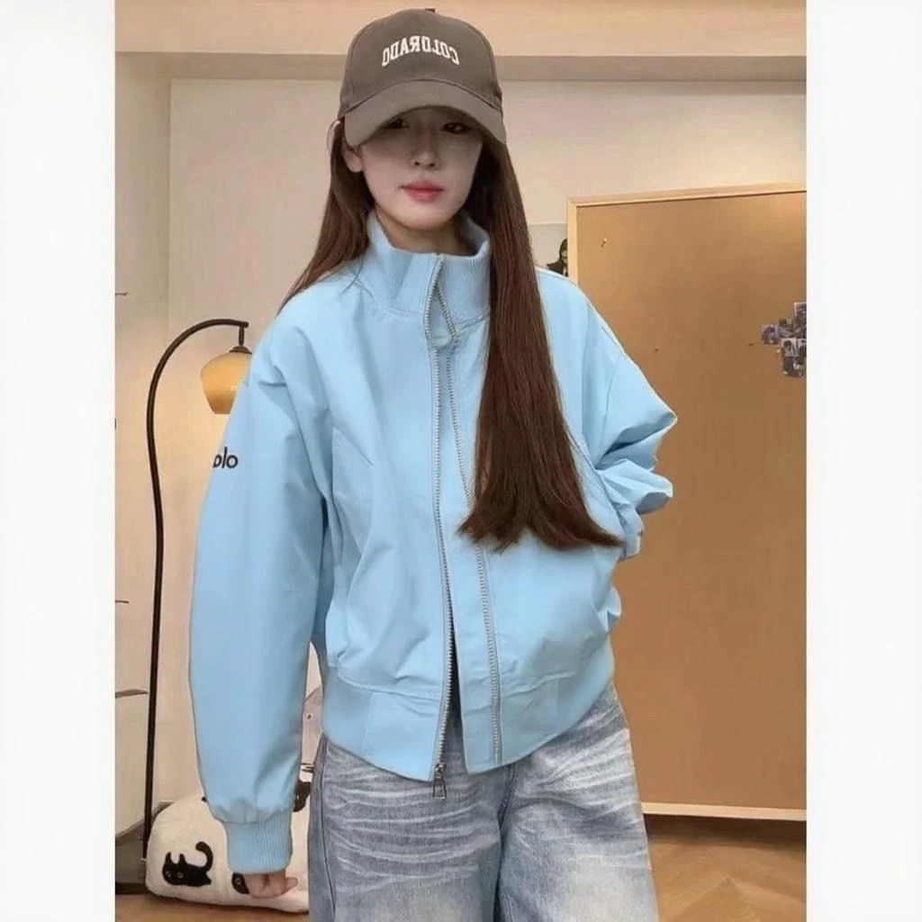 韩版复古高级感立领棒球服外套2025秋季新款宽松百搭夹克上衣