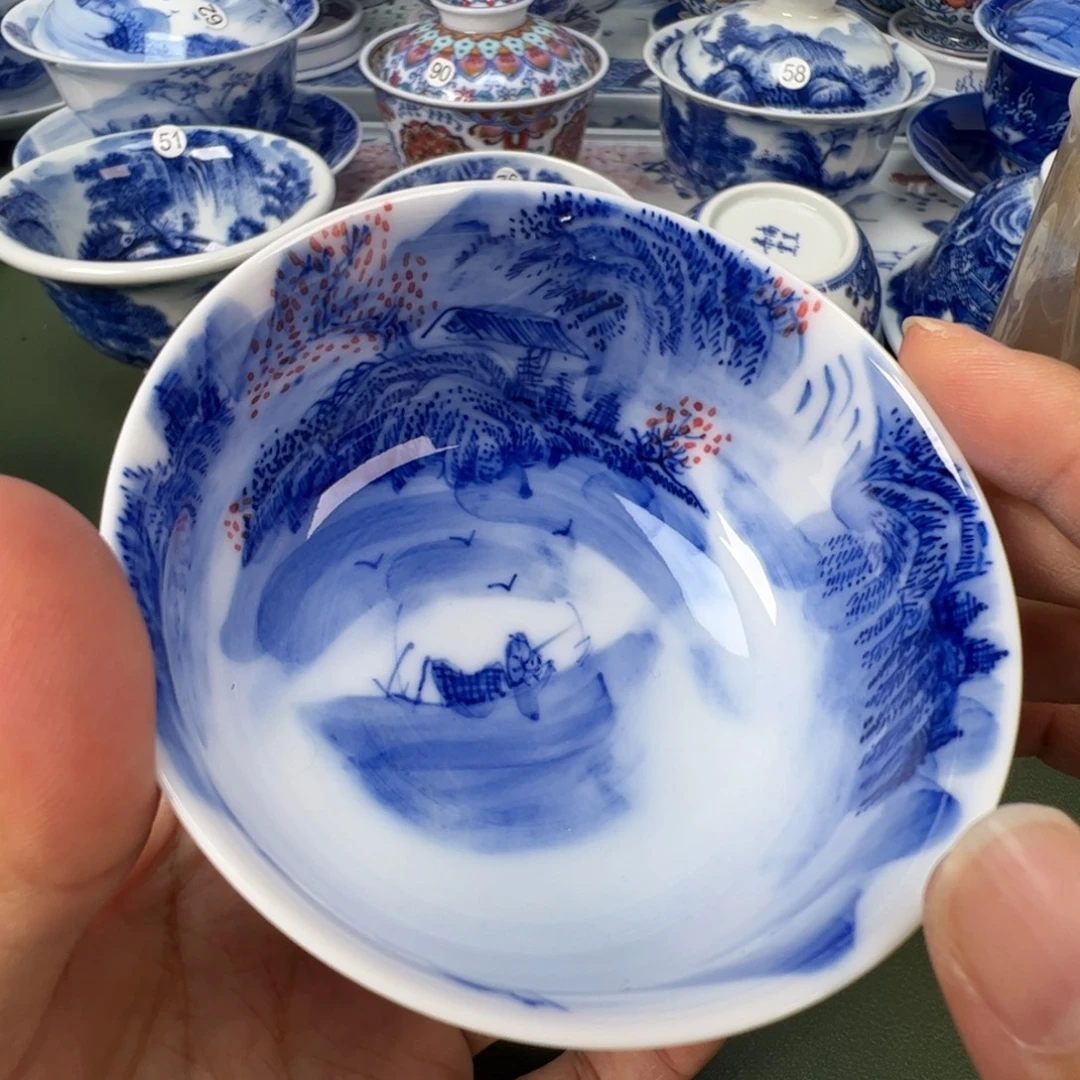 景德镇纯手工纯手绘茶具木木1