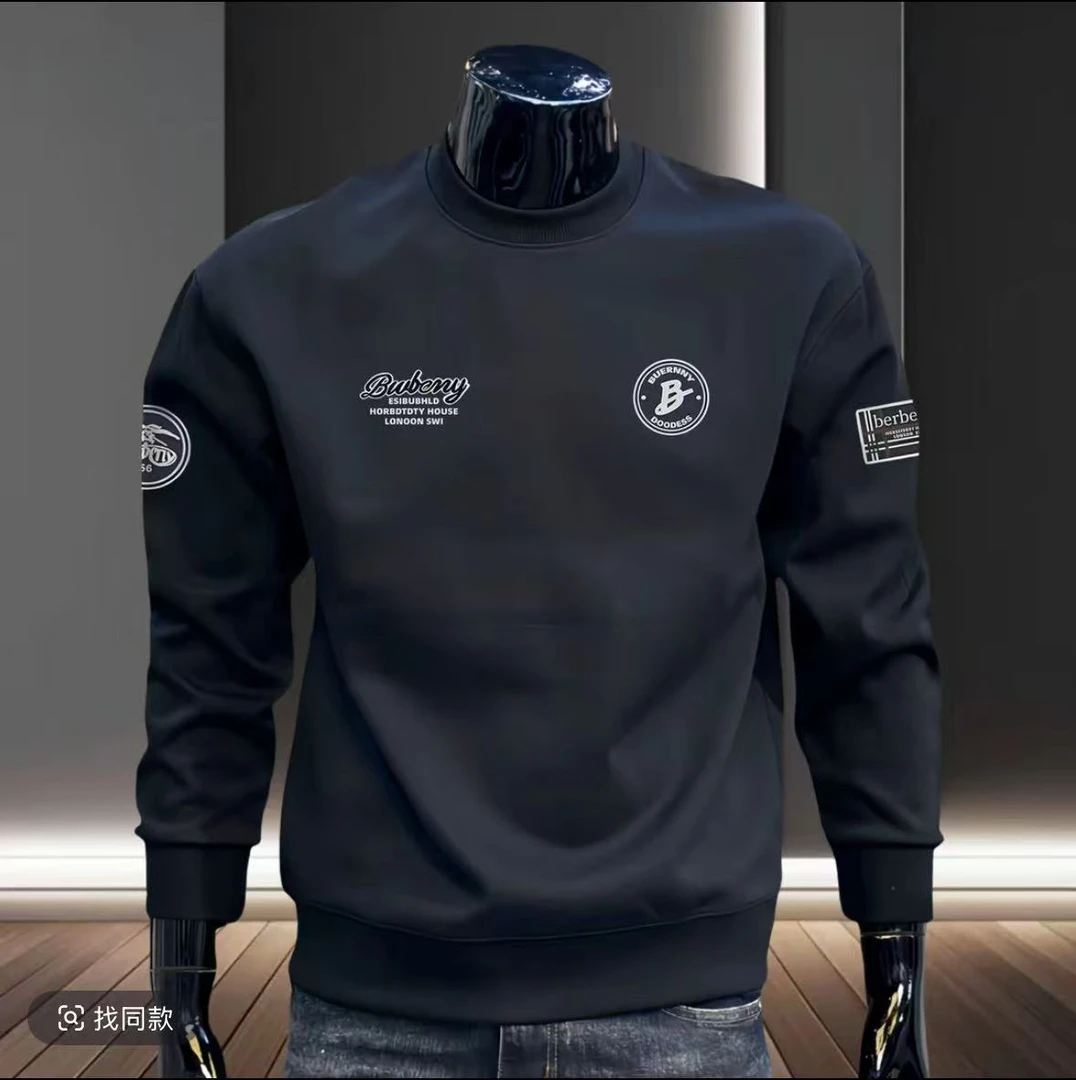 美式重磅圆领卫衣男款秋冬潮牌痞帅百搭男装时尚轻奢休闲长袖打底