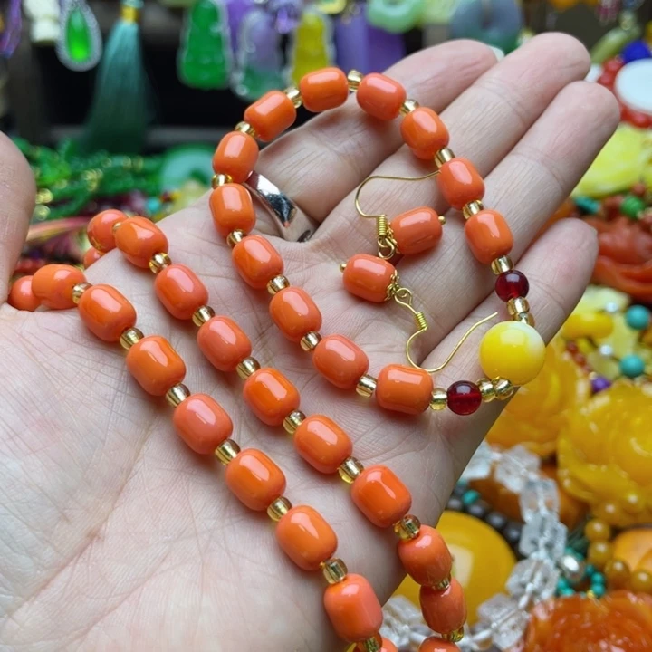 树脂制品88号橘色套装