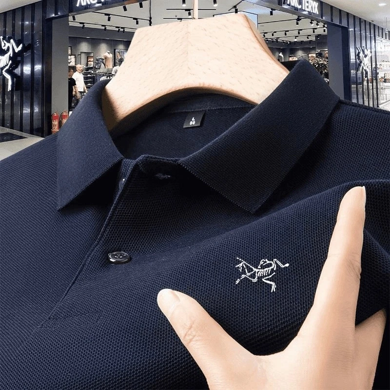 【清仓折扣】新款短袖t恤男刺绣纯棉polo衫休闲翻领体上衣