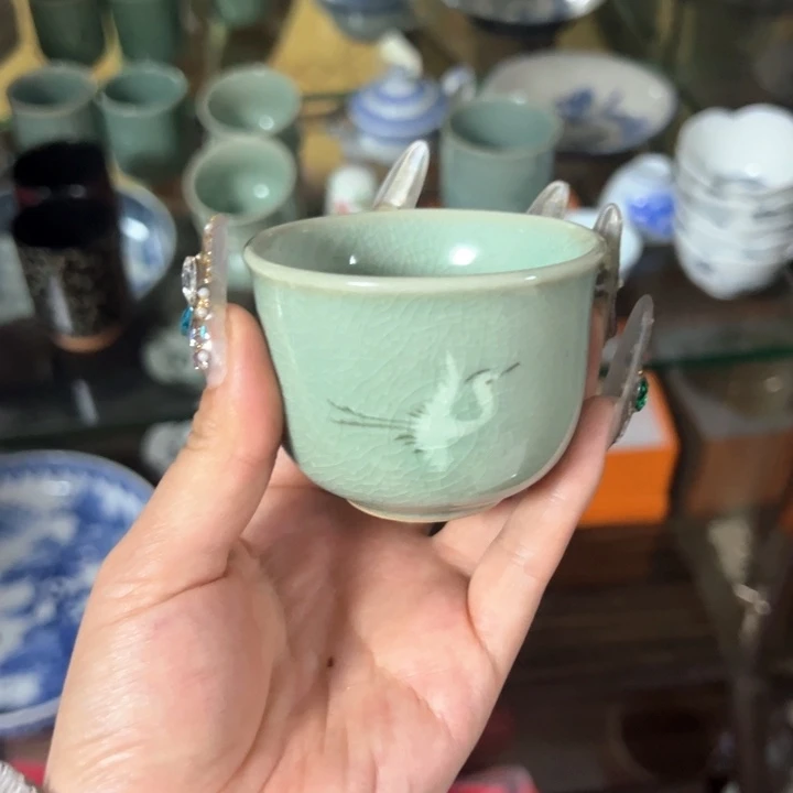 盖碗瓷器直播放漏中