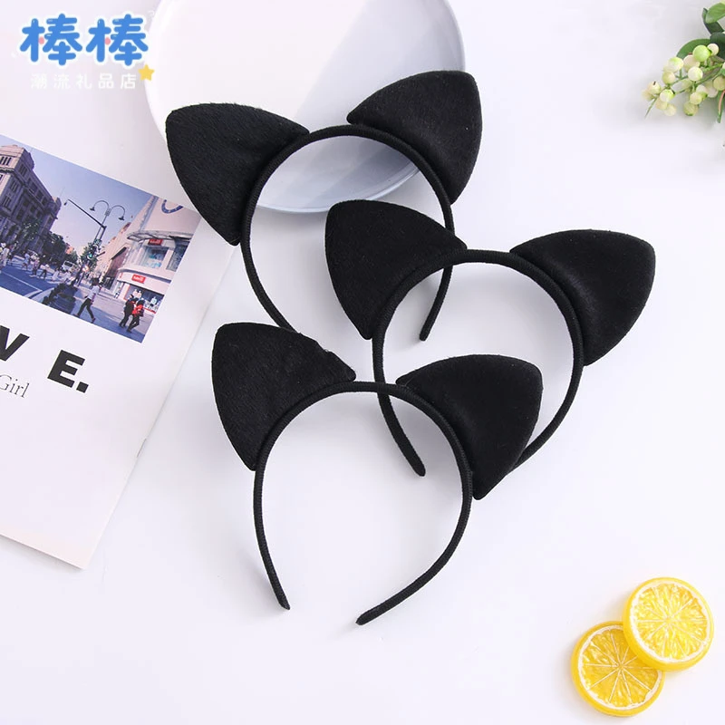 猫耳朵头箍 韩版成人儿童卡通可爱头饰 化装舞会表演用品