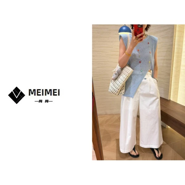XMM.【九分阔腿裤】时尚百搭潮流显瘦洋气休闲夏季气质宽松裤T15627