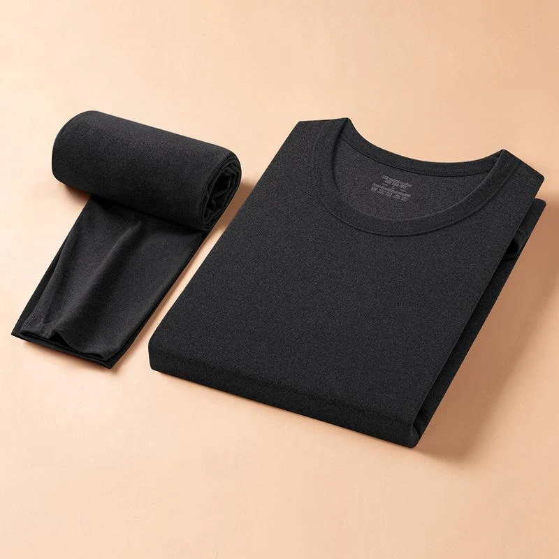 保暖内衣冬季女双面德绒保暖内衣套装秋衣裤冬季德绒圆领打底内穿