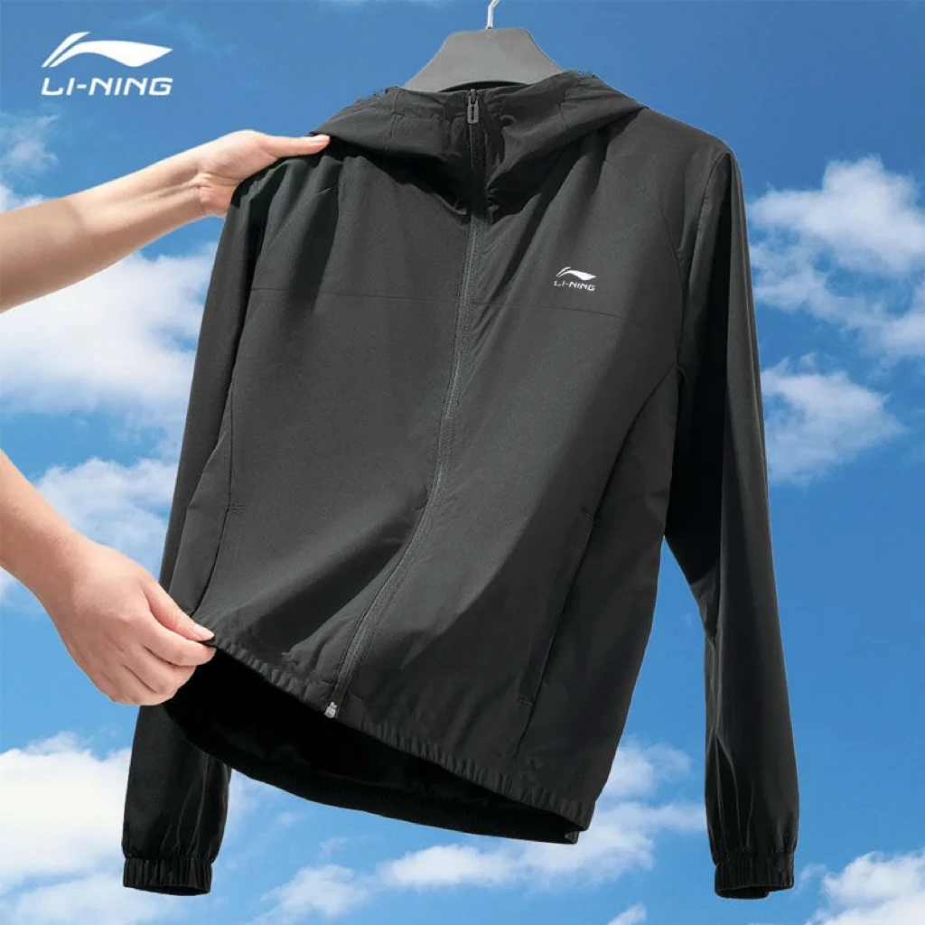 李宁新款男女同款防晒衣冰丝冰沙速干连帽轻薄抗紫外线
