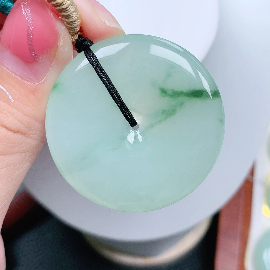 翡翠未镶嵌颈饰平安40-5.8