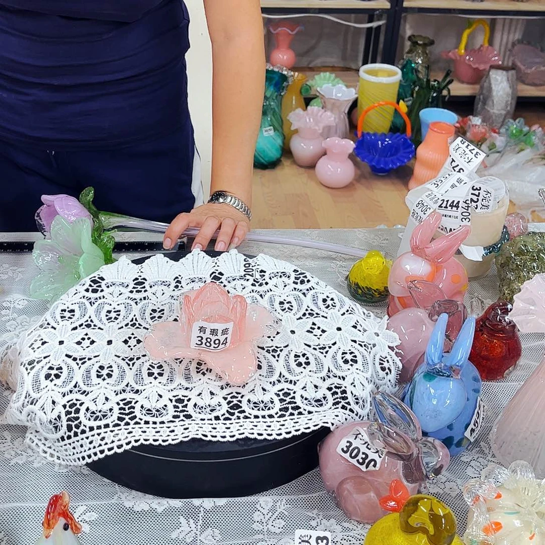 烛台花3894瑕 家悦琉璃工艺品不完美