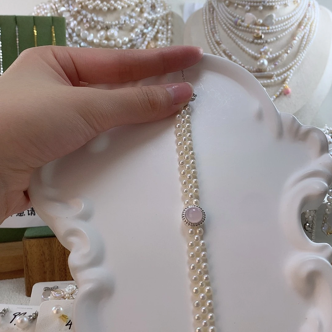 淡水珍珠手绳银S925镶嵌