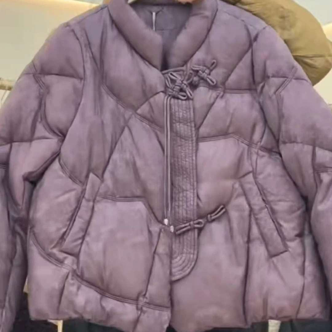 新款中国风小个子冬季保暖时尚洋气白鸭绒羽绒服外套