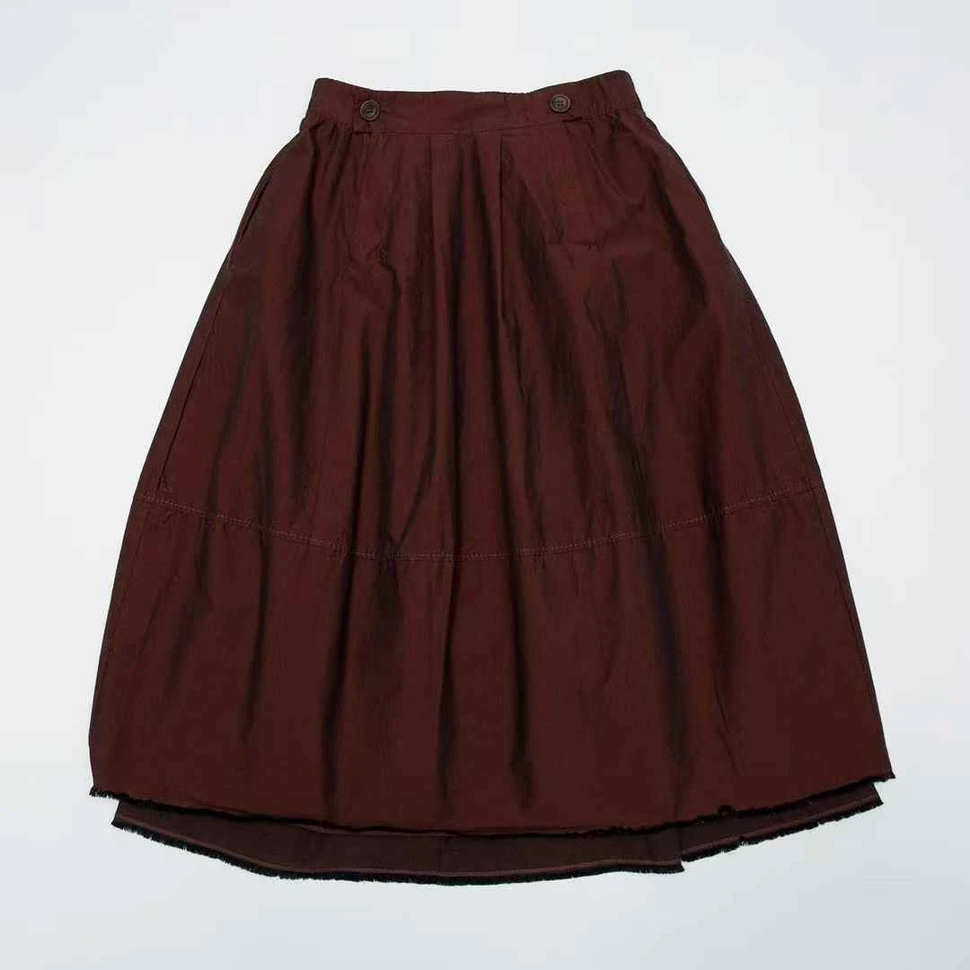 西子分享 Q3048 垒土 质感 色织棉【半裙】