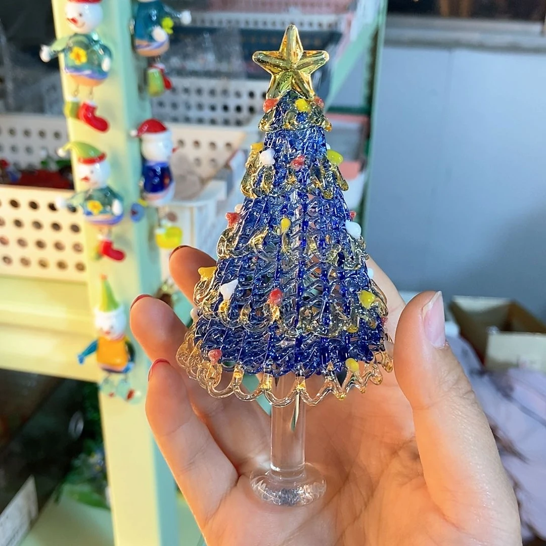 琉璃手工艺品宝蓝色