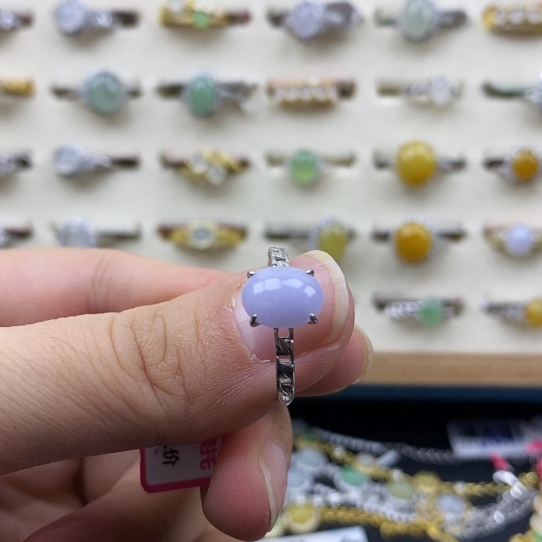 翡翠银S925镶嵌戒指