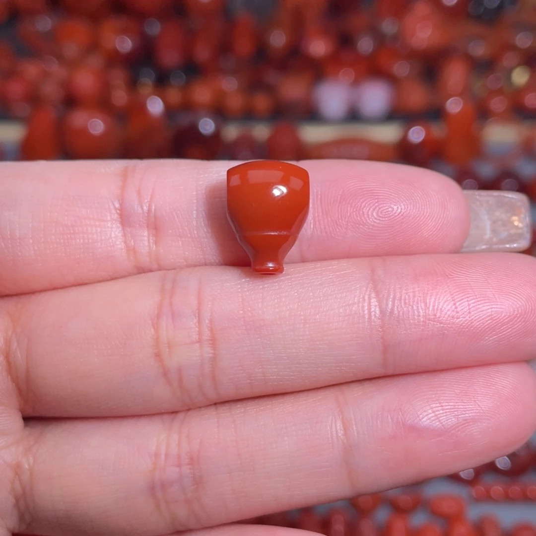 南红玛瑙未镶嵌瓦西三通9.5mm