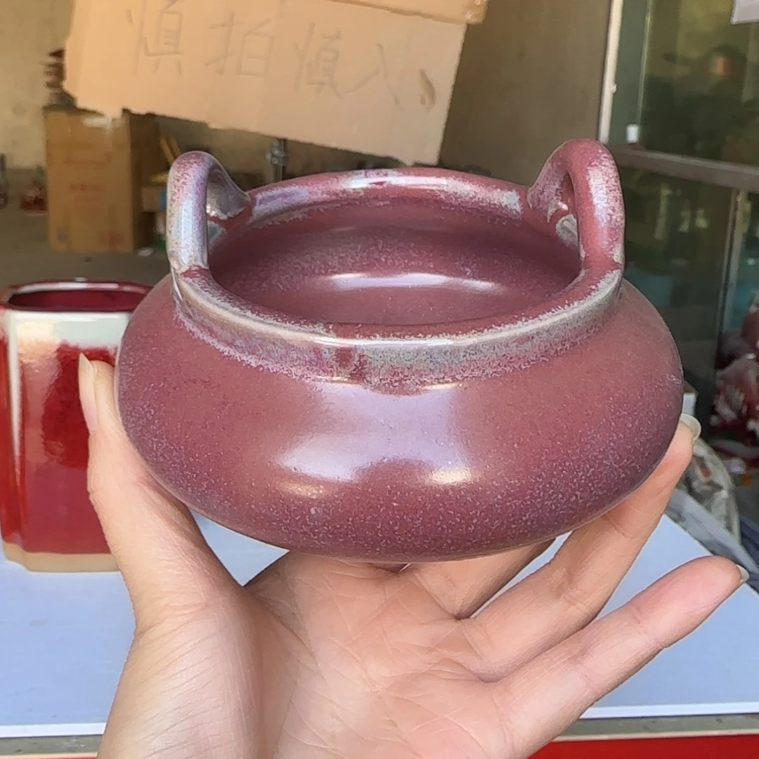 陶摆件郑家钧窑摆件微瑕