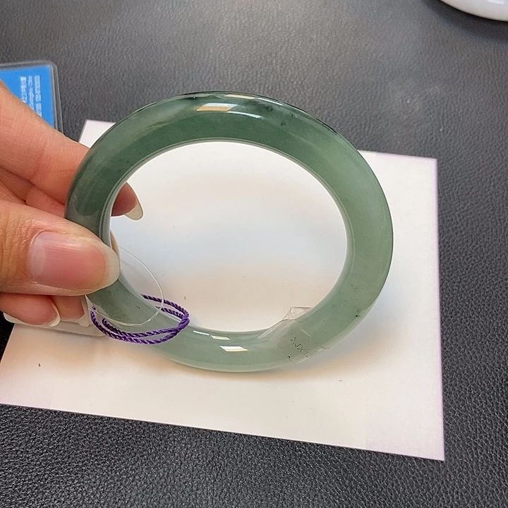 翡翠手镯未镶嵌重*57圆条