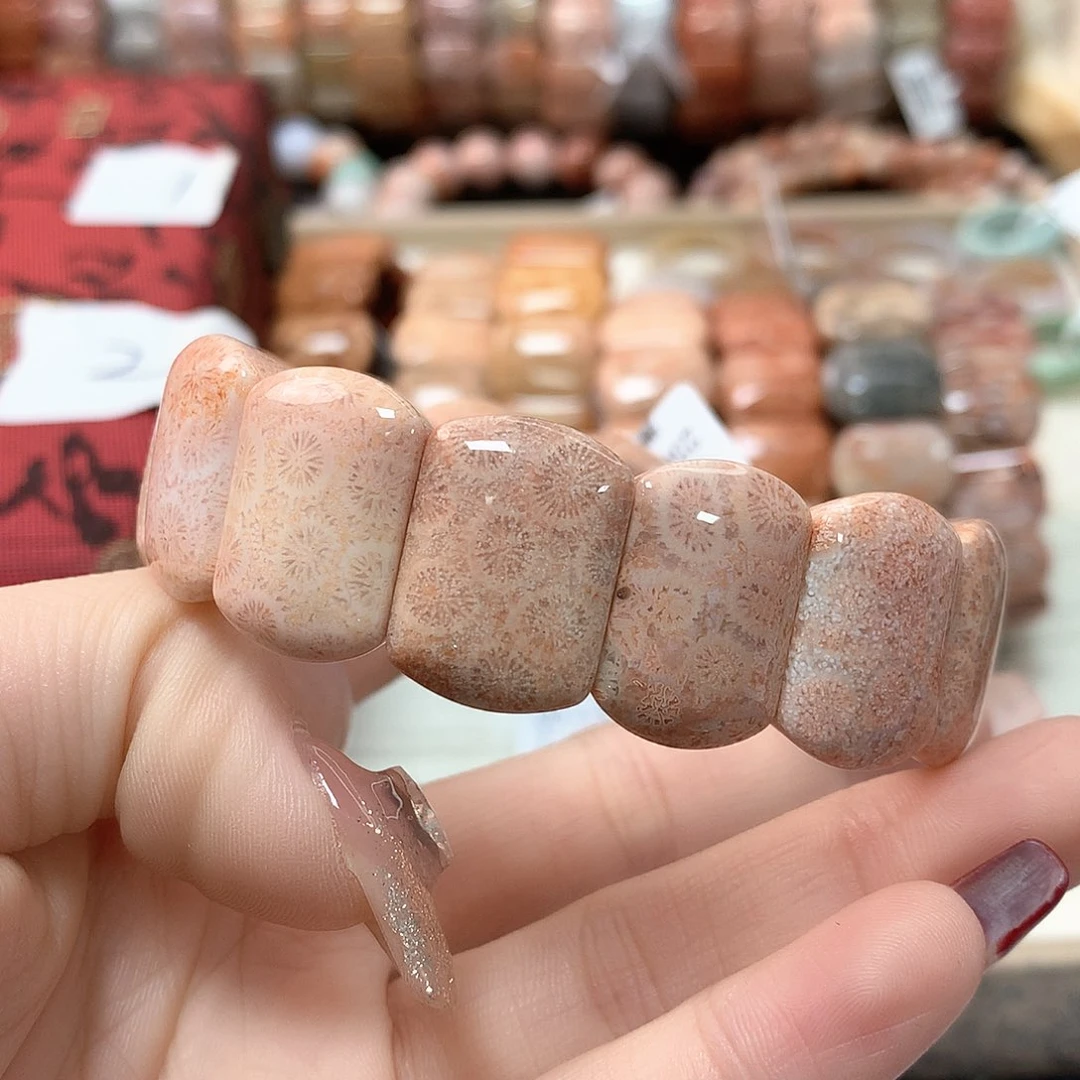 硅化珊瑚（珊瑚玉）手链未镶嵌潇**贝625