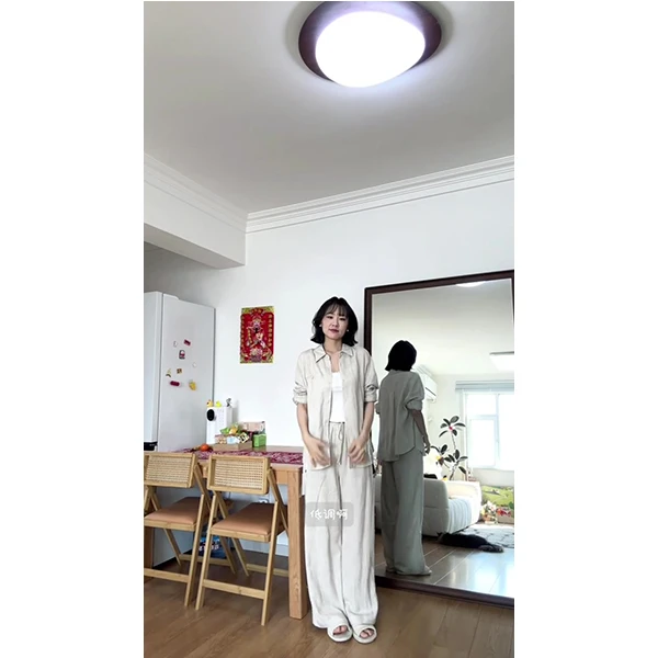 休闲小众套装Polo领短袖衬衫女夏季阔腿裤韩系穿搭套装