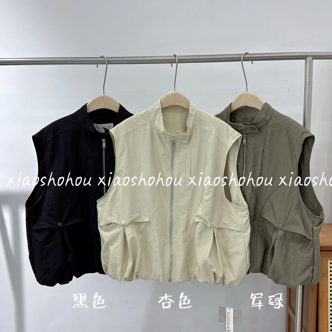 小时候女装店宽松型简约风马甲百搭马夹无袖208