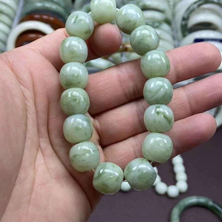 蛇纹石玉未镶嵌手链