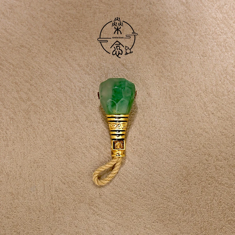 8.5/10.5MM天然非洲翠无相分体三通佛头塔108手串手持DIY配饰配珠