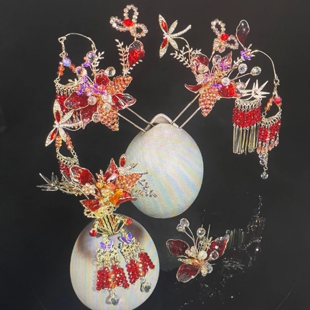 HZ1045高级简约百搭秀禾新娘头饰