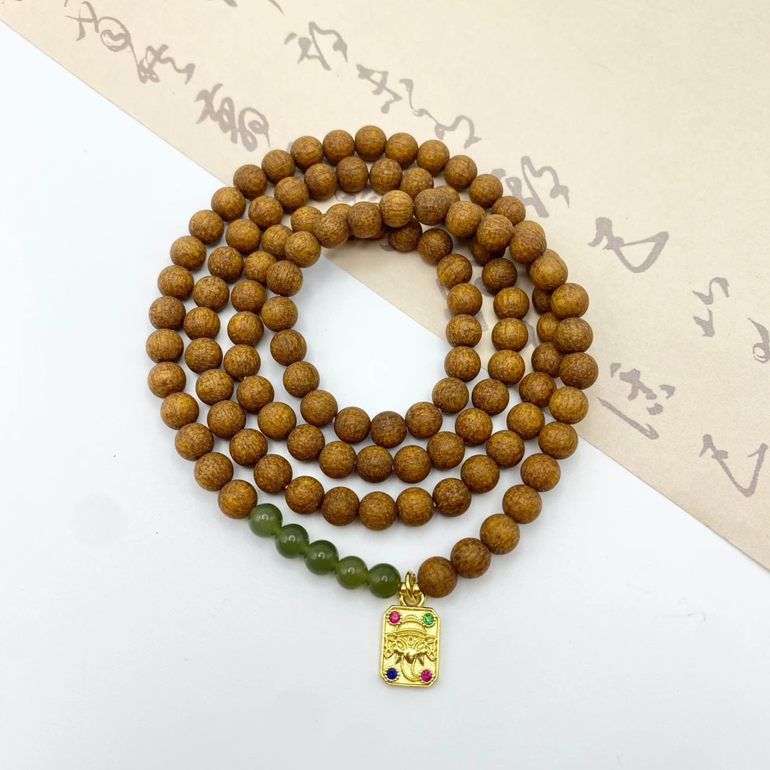 巴布亚贡木6mm多圈手串脖挂链项链