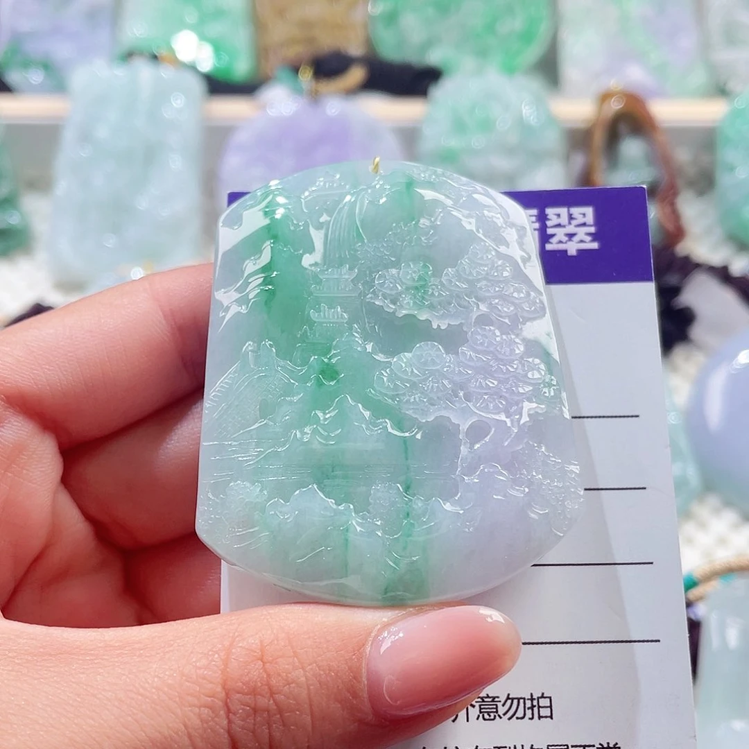 颈饰未镶嵌翡翠山水