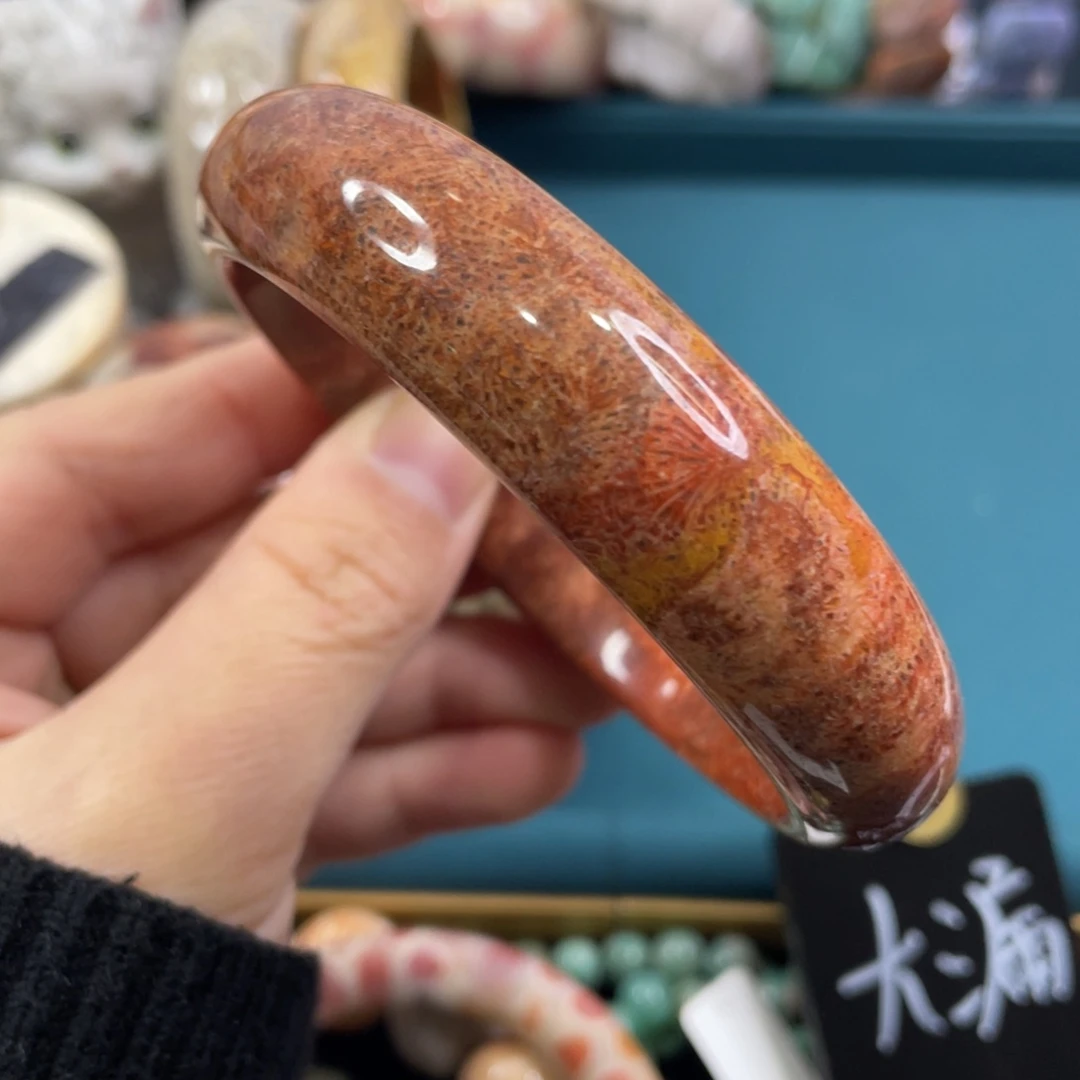 未镶嵌手镯硅化玉