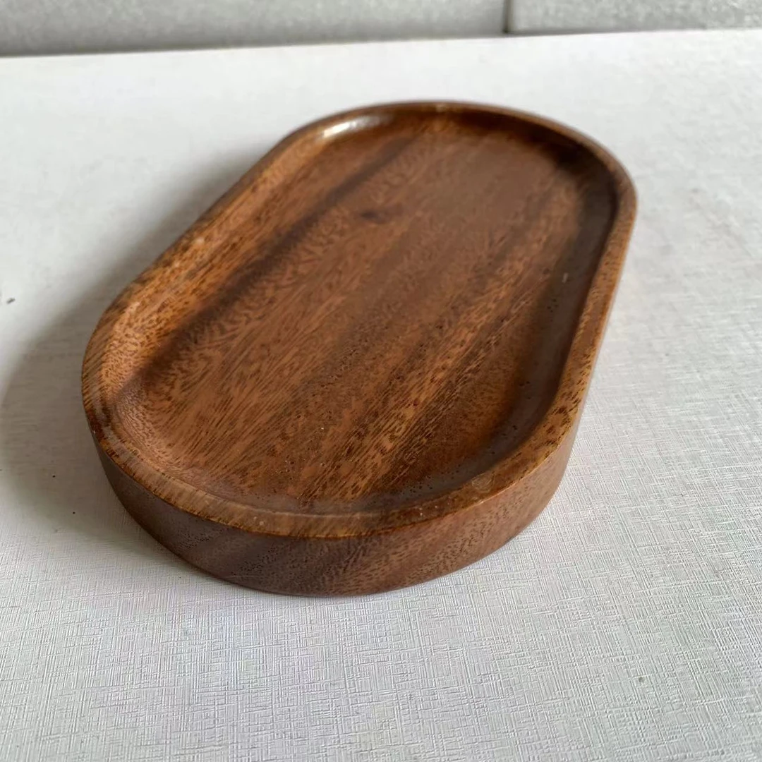 南美胡桃木椭圆盘小号20*12*2