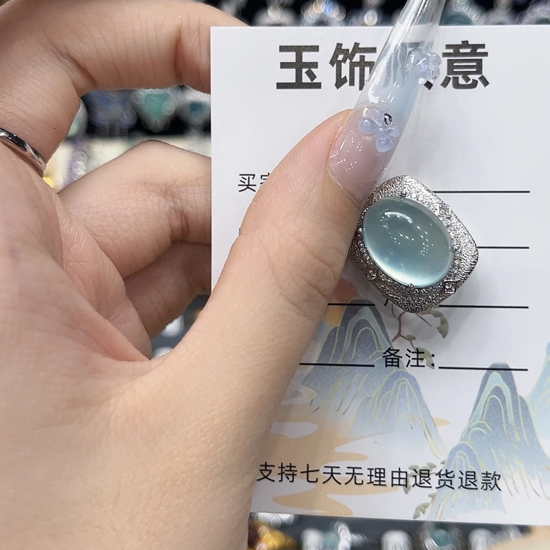 ウ***i岫玉银S925镶嵌吊坠(不含链)