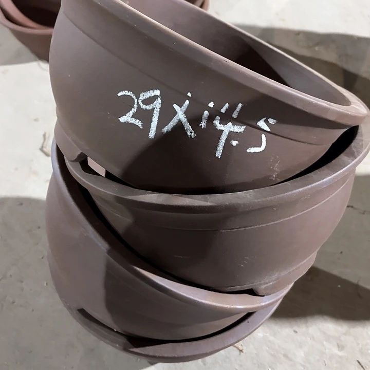 紫砂花盆100-4。 29-14.5