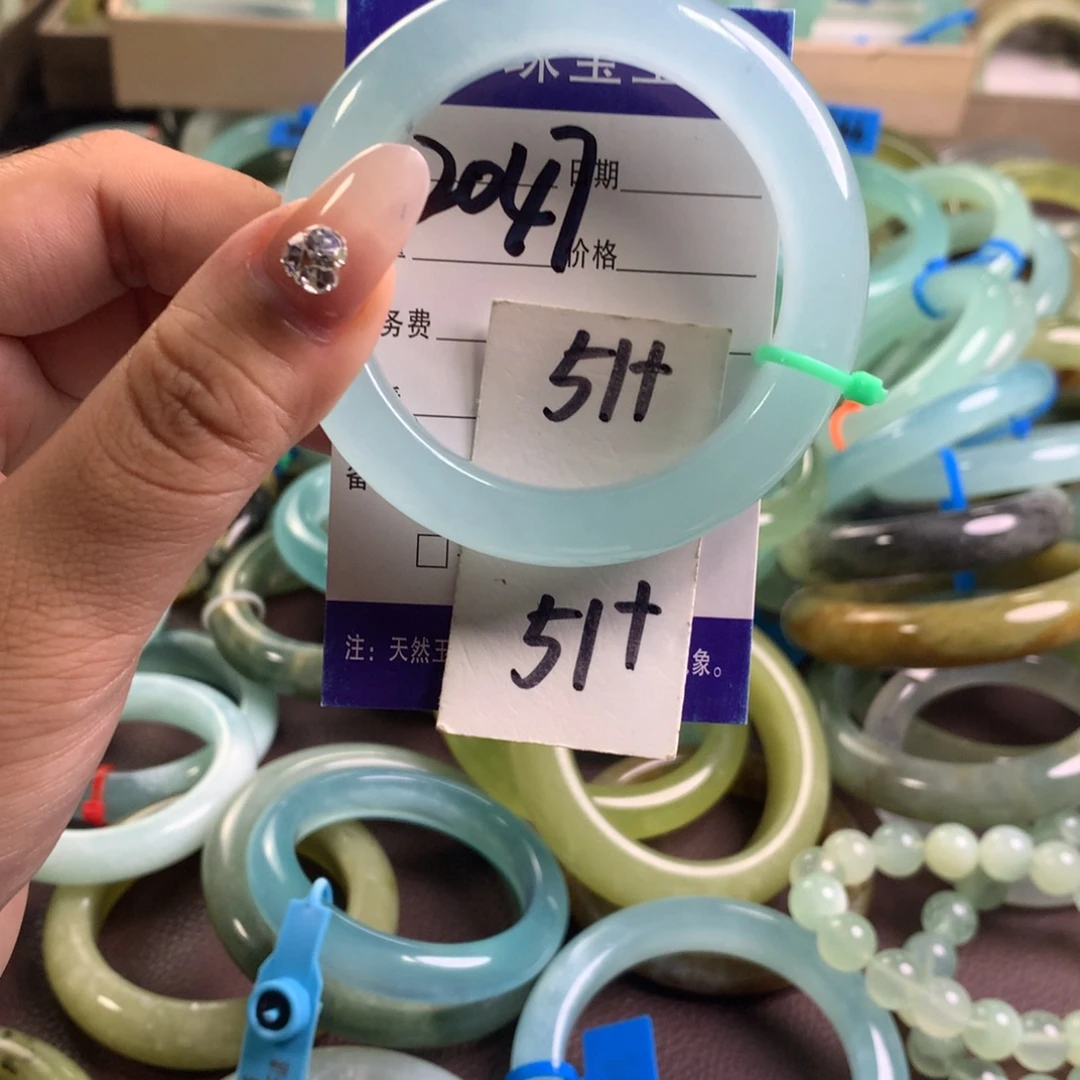 未镶嵌蛇纹石玉手镯2047