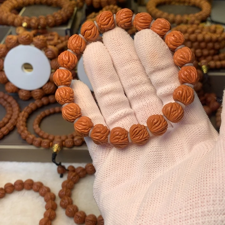 桃核手串秦岭龙纹